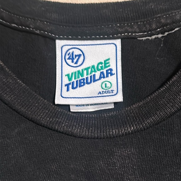 NWT sz L Stoney Clover Lane X '47 Denver Broncos Glitter Rocker Vintage Tee - Picture 8 of 9